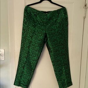 Green and Black Patterned Pants